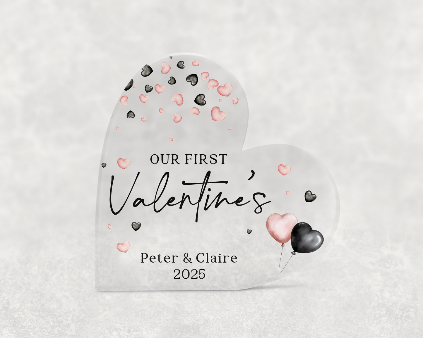 Personalised Our First Valentines Gift, Valentines Heart Plaque, 1st Valentines Together