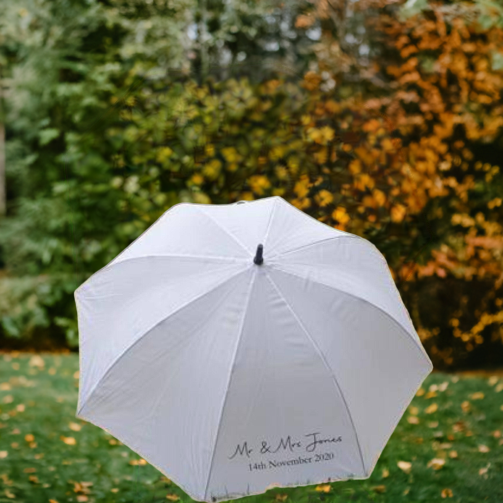 Personalised Wedding Umbrella, Bride Umbrella, Mr and Mrs Umbrella,