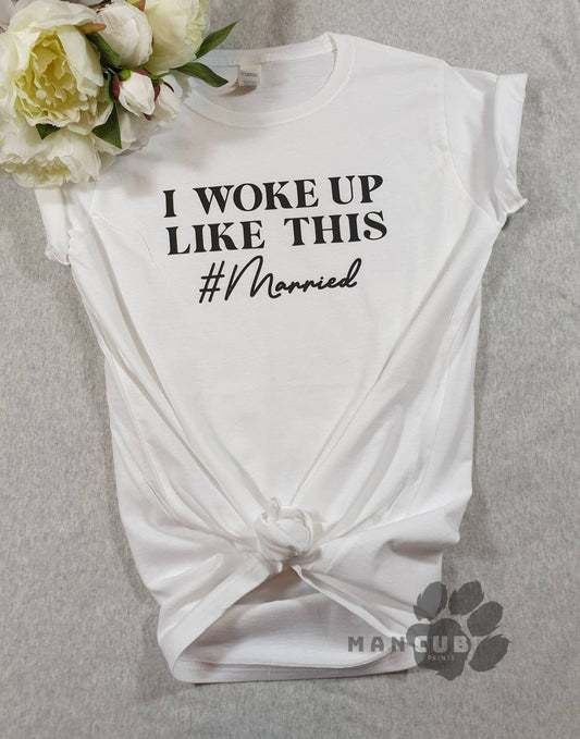 Bride t-shirt, honeymoon t-shirt, just married t shirt, wife t-shirt - Mancub Prints