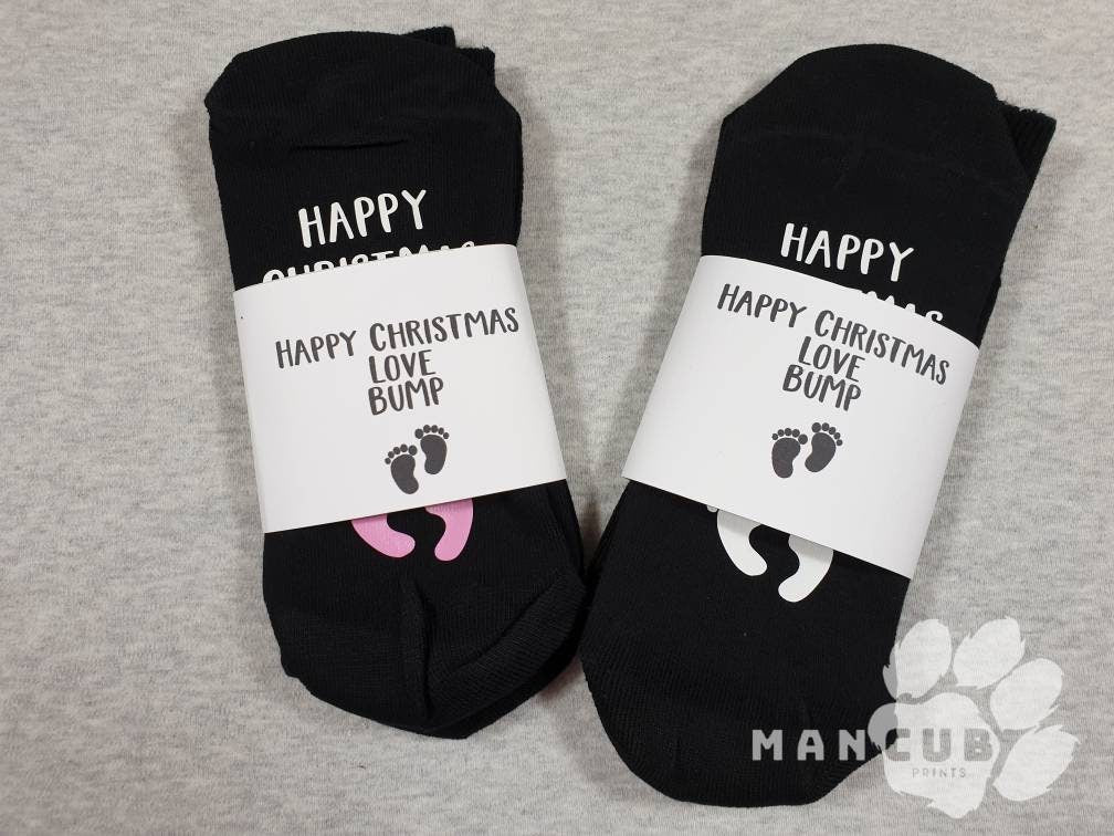 Christmas gift from Bump, stocking present for new dad, personalised socks. - Mancub Prints