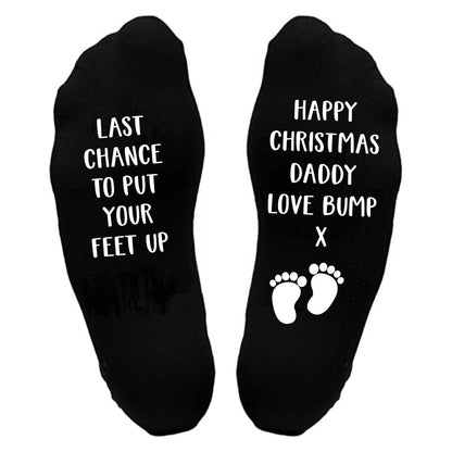 Christmas gift from Bump, stocking present for new dad, personalised socks. - Mancub Prints