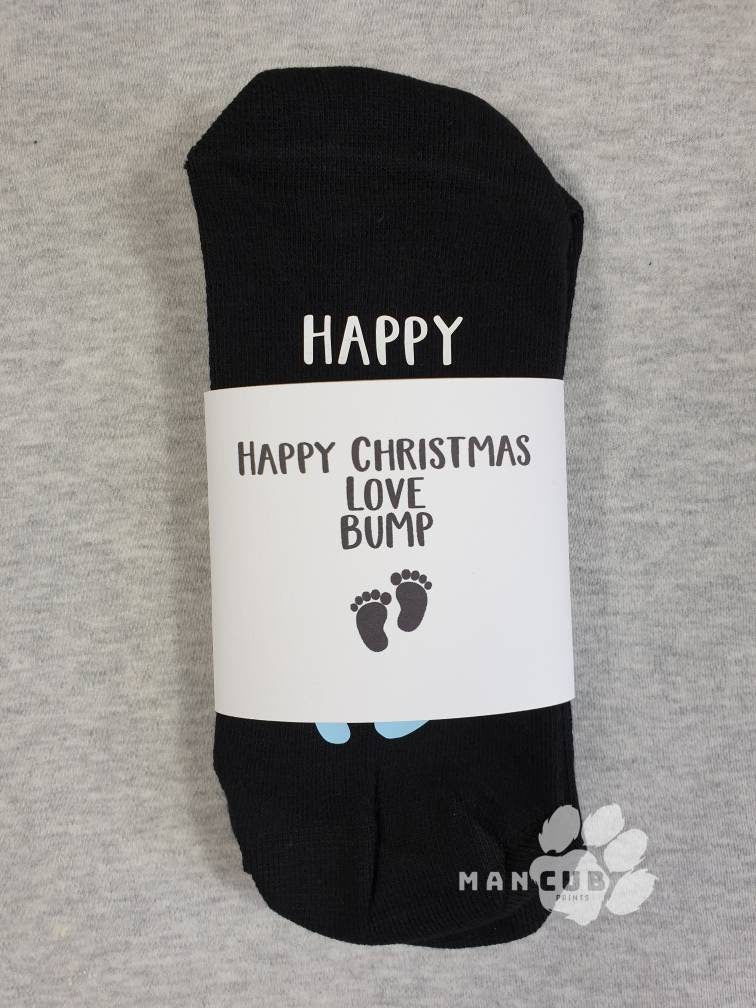 Christmas gift from Bump, stocking present for new dad, personalised socks. - Mancub Prints