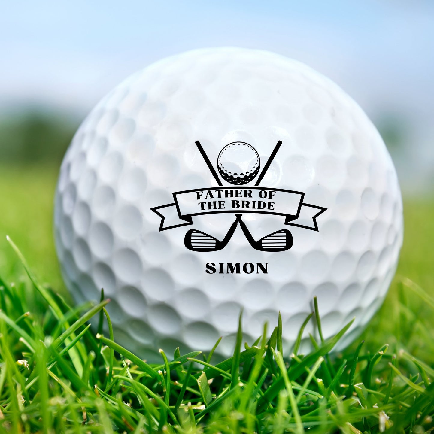 Personalised Best Man Golf Ball, Best Man golf Gift, Groomsman gift. - Mancub Prints