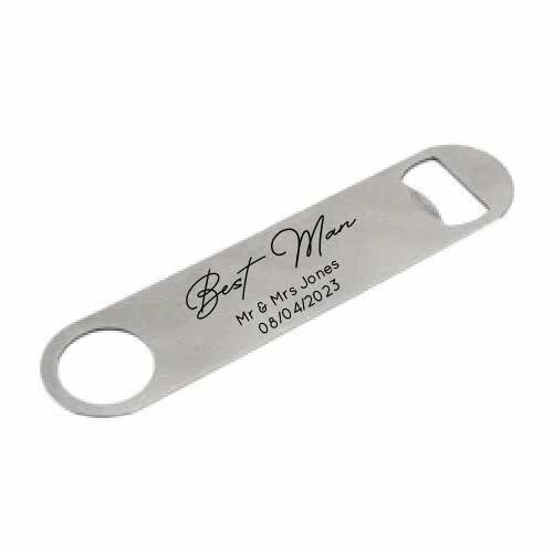 Personalised Bottle Opener Bar Blade, Best Man Gift, Groomsman Gift. - Mancub Prints