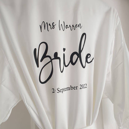 Personalised Bridesmaid Robes, Bridal Robes, Bridesmaid gifts, Personalised Lace Robes. - Mancub Prints