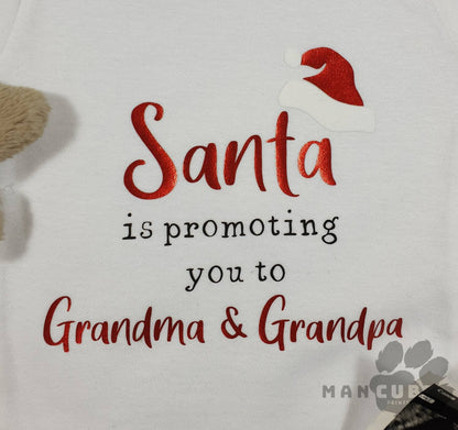 Personalised Christmas Pregnancy announcement vest Christmas baby. - Mancub Prints