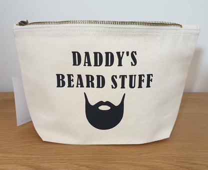 Personalised Father's day gift, mens wash bag, beard stuff, mens toiletry bag. - Mancub Prints