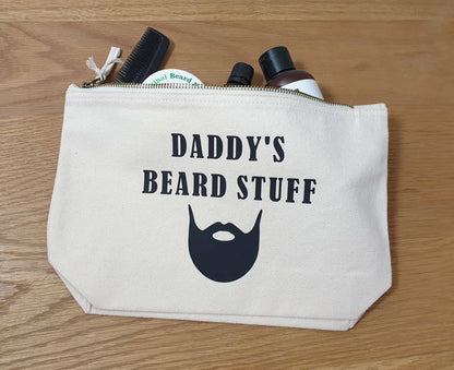 Personalised Father's day gift, mens wash bag, beard stuff, mens toiletry bag. - Mancub Prints