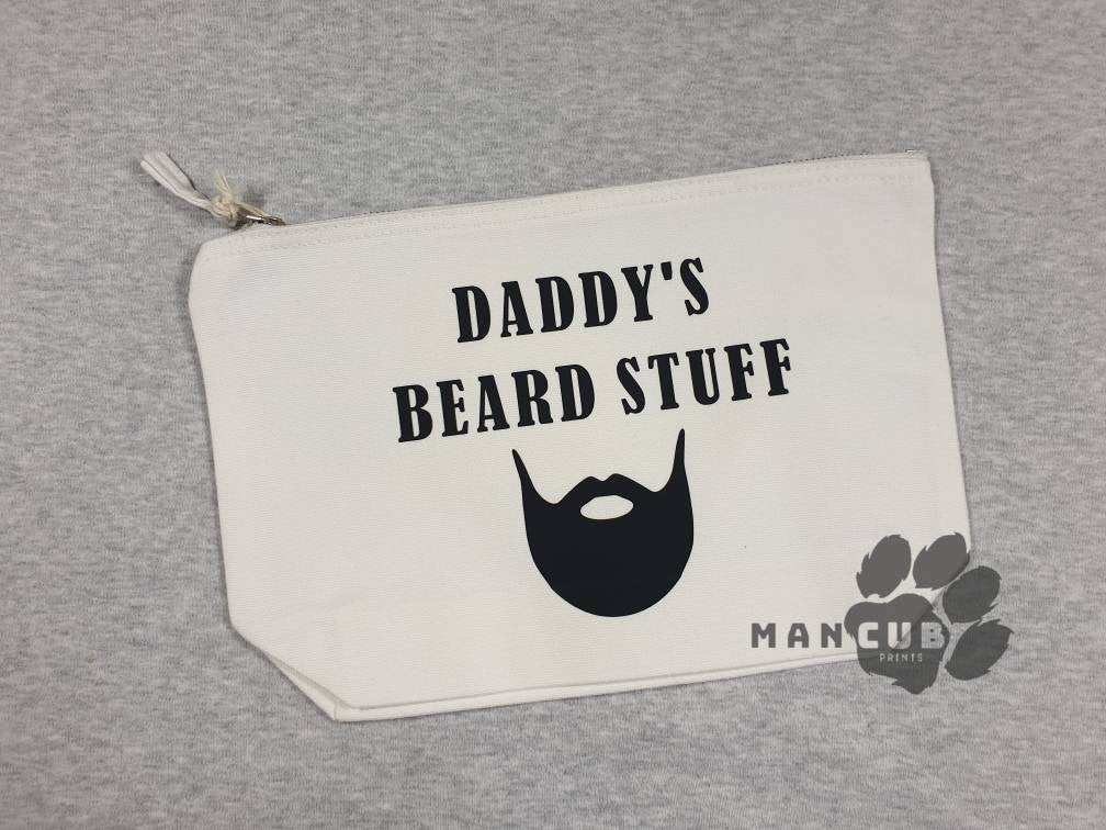 Personalised Father's day gift, mens wash bag, beard stuff, mens toiletry bag. - Mancub Prints