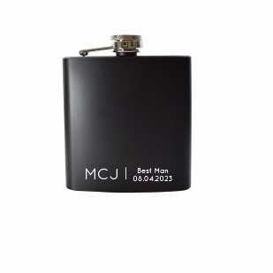 Personalised Hip Flask, Personalised best man gift, hip flask wedding gift - Mancub Prints