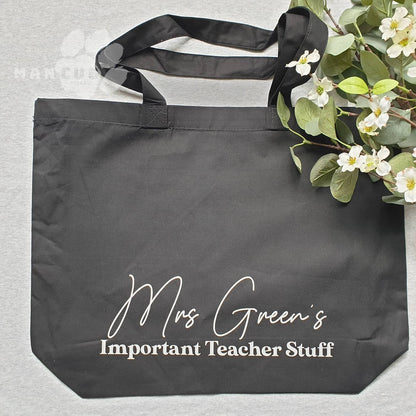 Teacher gift personalised tote bag, Thank you teacher gift. Childminder gift