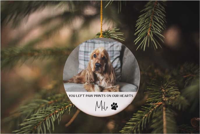 Pet memorial Christmas tree Decoration, Pet remembrance Christmas tree bauble.